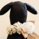 White champagne Wedding Dog Collar - champagne Floral dog collar- High Quality leather Dog Collar, Wedding Dog accessory