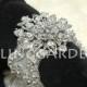 Vintage Style Wedding Bridal Jewelry Rhinestone Crystals Organza Ribbon Bracelet Bangle,Flower Bouquet Wrap