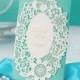 50 Tiffany Blue Laser Cut Wedding Invitation Cards