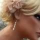 Bridal Fascinator Ivory Chiffon Pearl Stamens, Hair Clip, Bridal Wedding, Special Occasion, MANY COLORS