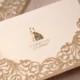 50 Pcs Elegant Pocket-fold Hollow Wedding Invitations