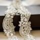 Narrow beaded crystal belt for bridal dress - S37 - New