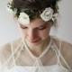 Bridal Wedding Head Wreath Circlet with Green Leaves Hair Accessory