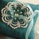 Wedding Ring Pillow in lovely blue color