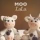 Moo La La Cow Custom Wedding Cake Topper Handmade