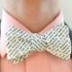 Men's Bow Tie in Text- freestyle wedding groomsmen bowtie neck self tie black and white writing type