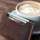 Leather Wallet Sleeve - Best Groomsmen Gifts - Holds your cards and a little bit of cash - 008 - Perfect Birthday Present