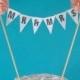 Cake banner, Peach wedding cake bunting,  "Mr & Mrs" Banner B168 - shabby chic wedding cake topper