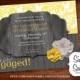 Rustic Engagement Party Invitation Grey and Yellow