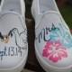 New Wedding shoe design hand painted size 6.5 - SOLD