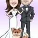 Caricature Wedding Save the Date with Your Dog or Cat