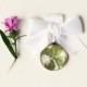 Clover bouquet charm, Wedding pin, Upcycled vintage brooch - GOOD LUCK