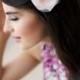 Blush bridal hair flower, Blush pink hair flower, Wedding hair piece, Blush pink Bridesmaid accessory, Blush bridal hairpiece