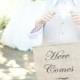Here Comes The Bride banner as seen in style me pretty!