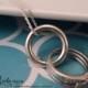 ON SALE Infinity Circle Plain Wedding / Engagement Ring Holder / Holding Pendant - Sterling Silver  18mm, 20mm, or 22mm