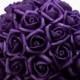 10 Purple Kissing Balls Faux Eggplant Purple 6" Rose Balls Deep Purple Hanging Kissing Balls Rose Kissing Balls Purple Pomander Balls