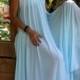 Tiffany Blue Wedding Lingerie Nightgown Full Sweep Nylon Angelic Something Blue Breakfast At Tiffanys Handmade Bridal