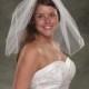 1 Layer Pencil Edge Veil Shoulder Length 20 Short Bridal Veil White Tulle Veil Ivory Veil Wedding Veil 1 Tier Veil