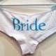 Bridal Bootie Shorts-Something Blue-Custom Hand screen print Cotton Satin lined Boy Short-