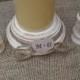 Shabby Chic Wood Wedding Personalized Unity Candle Holder Set - You Pick Color - Item 1566