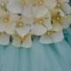 Flower girl dress Mint TuTu with Light Yellow, baby tutu dress, toddler tutu dress, wedding, birthday, Newborn,
