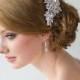 Crystal Haircomb, Bridal Crystal Comb, Large Crystal Brooch, Wedding Hair Accessory