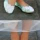 Wedding ballet flats low heel bridal shoes embellished with floral ivory Venice lace