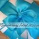 Pet Ring Bearer Pillow...Made in your custom wedding colors...shown in white /turquoise 