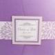 Lavender Wedding Invitation / Purple Wedding / Hydrangea Pocketfold Sample