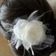 Bridal Hairpiece, Feathered Hairpiece, Wedding Headpiece, Feathered Fascinator, Bridal Hair Accessory, Wedding Accessory, Fascinator