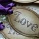 Wedding Favor Tags Purple - Vintage Style - Set Of 50 Labels - Custom Tags An Option - Your Choice Of Ribbon Color
