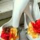 Fall Shoe Clips - Yellow Brown Tan Burnt Orange Autum Wedding, Fall, flower shoe clips, wedding shoe clips