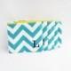 Set of 5 - Embroidered Makeup bag - Personalized Chevron Pouch - Bridesmaid clutches - Small - Bridesmaid gifts - Wedding favors