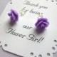 Flower Girl Earrings, Girls Earrings, Bridesmaid Earrings, Maid of Honor Earrings, Wedding Earrings, Flower Girl Gift, Flower Girl Jewelry
