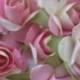 24  Small Handmade Paper Millinery Roses Pink Mix