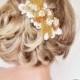 Gold Bridal Hair Piece, Hair Accessories, Pearl Bridal Hair Comb, Bridal Headpiece, Gold Hair Comb, Hair Jewelry, Ready to Ship