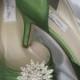 Wedding Shoes Apple Green Wedding Shoes with Rhinestone Flower Burst Additional 100 Colors To Pick From