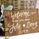 Rustic Wooden Wedding Sign // Personalized Welcome Sign