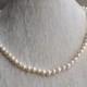 Ivory Pearl Necklaces,Freshwater pearl 6-7mm ivory Pearl Necklace,wedding necklace,pearl jewelry - Free Shipping