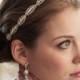 Crystal Bridal Tieback, Rhinestone Wedding Headband, Bridal Hairpiece, Wedding Hairpiece, Beaded Crystal Hair Accessory, Vintage Inspired