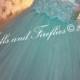 Tiffany Blue Flower girl dress, Shabby Chic Dress with Tiffany Blue satin Shoulders, Weddings, Birthdays 18 Mo, 2t,3t,4t.5t,6