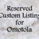 Reserved Custom Listing for Omotolabakare, Wedding Sash, Crystal Bridal Belt.