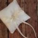 Ivory Lace Pet Ring Bearer Pillow