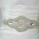 Elegant Rhinestone Royal Beaded Ivory Wedding Dress Sash Belt
