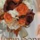 Autumn Sonata Orange Silk Wedding Bouquet Set