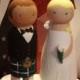 Kilt Wedding Cake Topper- Wooden Wedding Cake Topper-Uniquely Customize