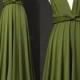 Sage Bridesmaid Dress Olive Green Infinity Dress Wrap Convertible Dress Jersey Formal Dress Gown