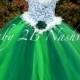 Emerald  Flower Girl Dress, Christmas Wedding Flower Girl  Dress, Green Dress,Wedding Flower Girl Tutu Dress All Sizes Girls