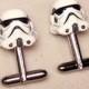 Groomsmen Gifts, Wedding, Storm Trooper silver toned cufflinks in gift box
