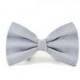 Gray Linen Dog Bow Tie - Slate Grey Detachable Neutral Wedding Dog Collar Bow Tie